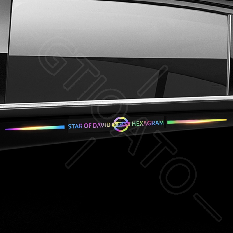 GTIOATO Decal DáN Xe DáN Xe PhảN Quang MiếNg DáN Xe Bảy Màu Tem Logo DáN Xe Thời Trang GiấY DáN Xe Dán Trang Trí Xe Hơi Trang Trí Ô Tô For Nissan X Trail Almera Sunny GTR Navara Teana Note Terra JUKE Kicks Serena ALTIMA Leaf NV200 Frontier
