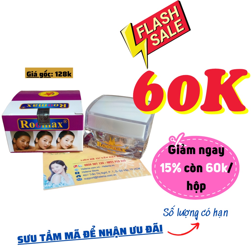 Kem Siêu Trắng - Ngừa Mụn Nám - Chống Lão Hóa - Phục Hồi Da 16 In 1 Roomax