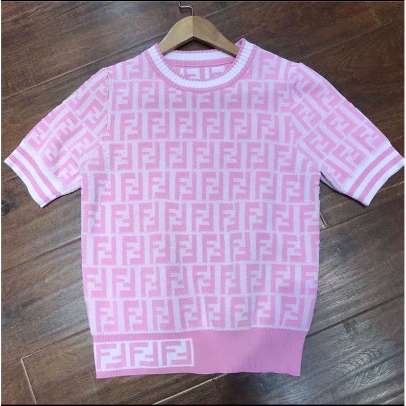 áo len dệt kim tay cộc chữ F (4126#) | BigBuy360 - bigbuy360.vn