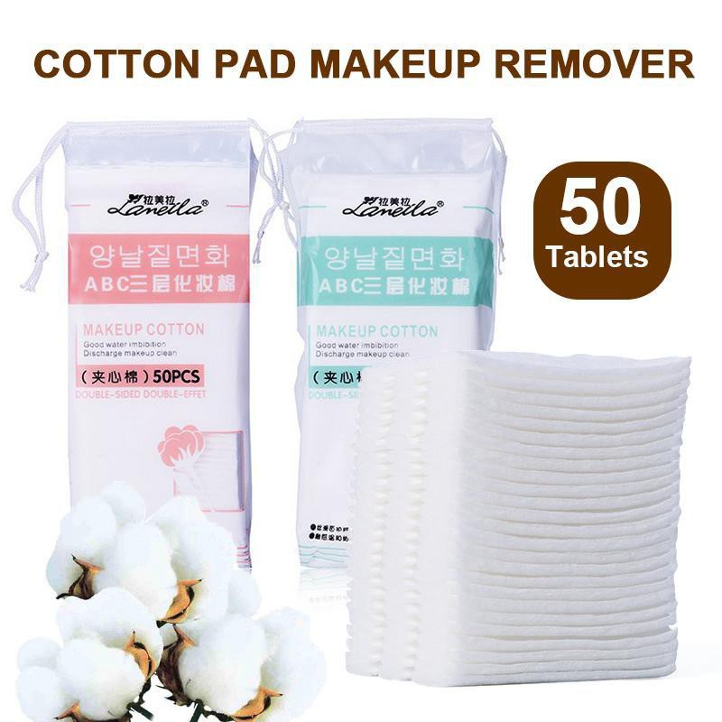 [Mã COSDAY - 50k đơn 250k] Bông tẩy trang Images hộp 100 miếng hộp 50 miếng 100% cotton 3 lớp mềm mịn Golmon