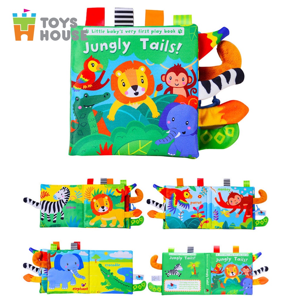Sách vải giáo dục sớm - phát triển đa giác quan cho bé từ 2 tuổi ToysHouse nhiều chủ đề