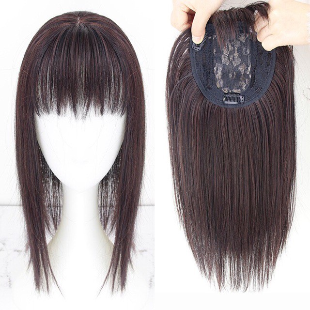 Tóc giả 🥰 freeship 50k🥰 tóc giả mái tóc che hói đỉnh đầu có da đầu mái thưa cao cấp