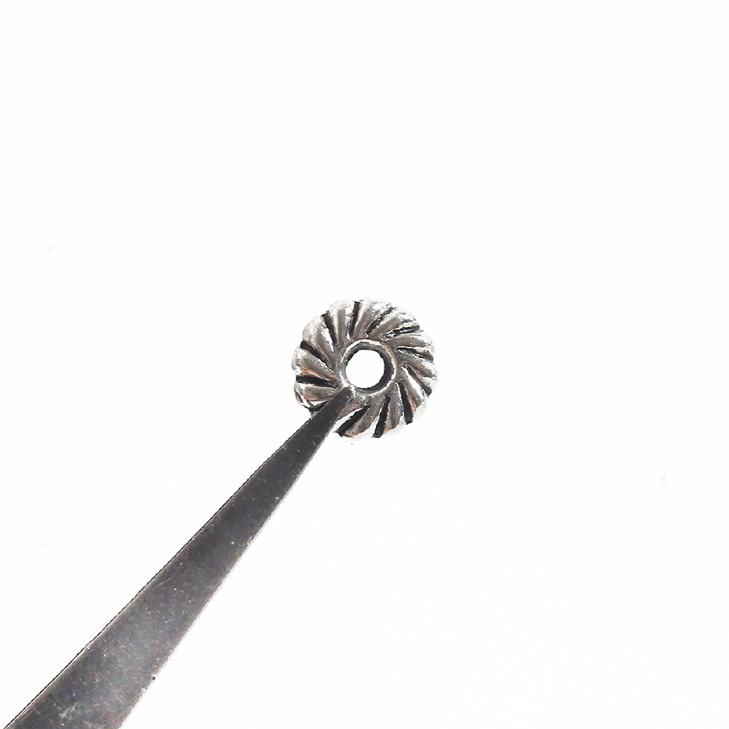 Chuỗi hạt kim loại màu bạc dành cho làm trang sức diy charms