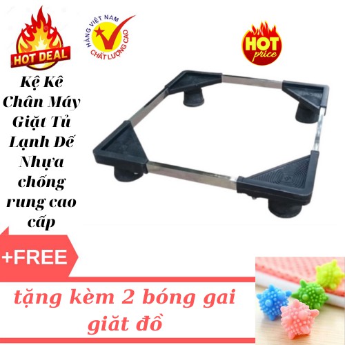 Kệ Kê Chân Máy Giặt Tủ Lạnh Đế Nhựa Chống Rung Cao Cấp