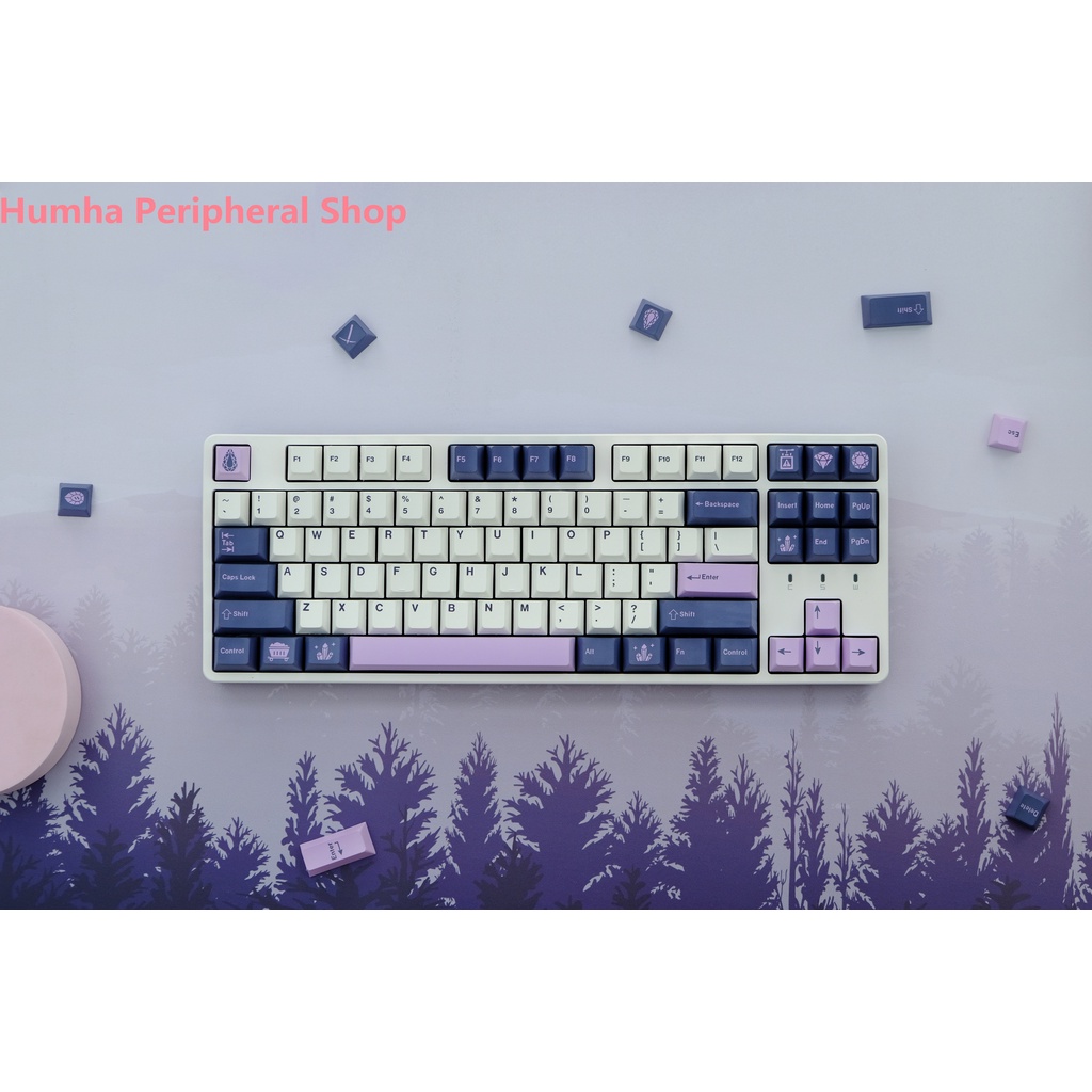 Nắp Bàn Phím Cơ Humha Amethyst R2 Chất Liệu PBT Nhuộm Màu Độc Đáo