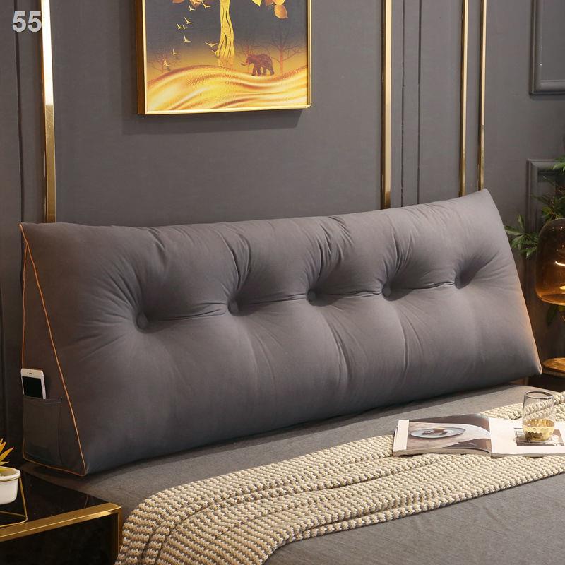 Đệm đầu giường tựa lưng tatami túi mềm tam giác gối eo có thể tháo rời và giặt được