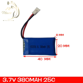 Pin 1s 3.7v 380mah 25c