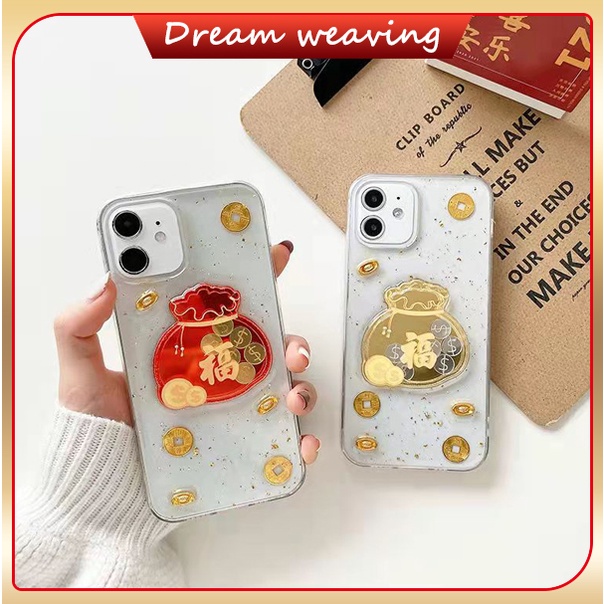 🧧🧧Bao lì xì năm mới Vỏ bảo vệ điện thoại di động Apple 12 / iPhone11Pro 7 / 8Plus XsMAX / 12mini / XR trong suốt