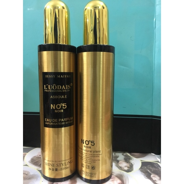 Xịt dưỡng tóc no5 hương thơm nước hoa mềm mượt tạo phồng giữ nếp tóc