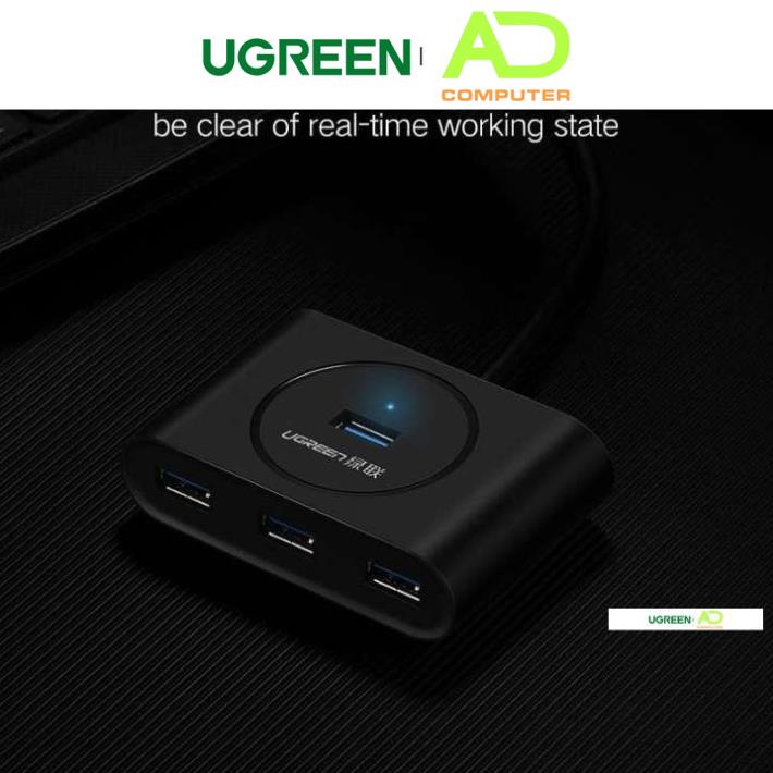 Hub USB 3.0 4 cổng tốc độ 5Gbps UGREEN CR113 - Hàng phân phối chính hãng - Bảo hành 18 tháng