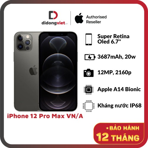 Điện thoại iPhone 12 Pro Max 256GB Chính hãng (VN/A)