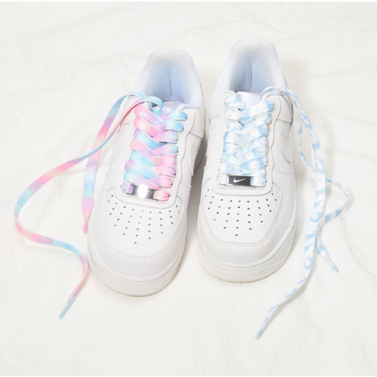 Dây Giày 7 màu Co Giãn Cầu Vồng Gradient, Dây Giày Sneaker Cá Tính, Custom giày