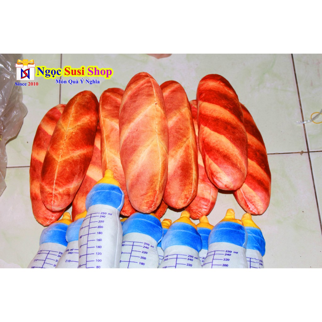 GẤU BÔNG GỐI ÔM BÌNH SỮA ,TRÀ SỮA , BÁNH MÌ , CÁ CHÉP 3D SIZE NHÍ 20CM [ SIÊU MỊN]