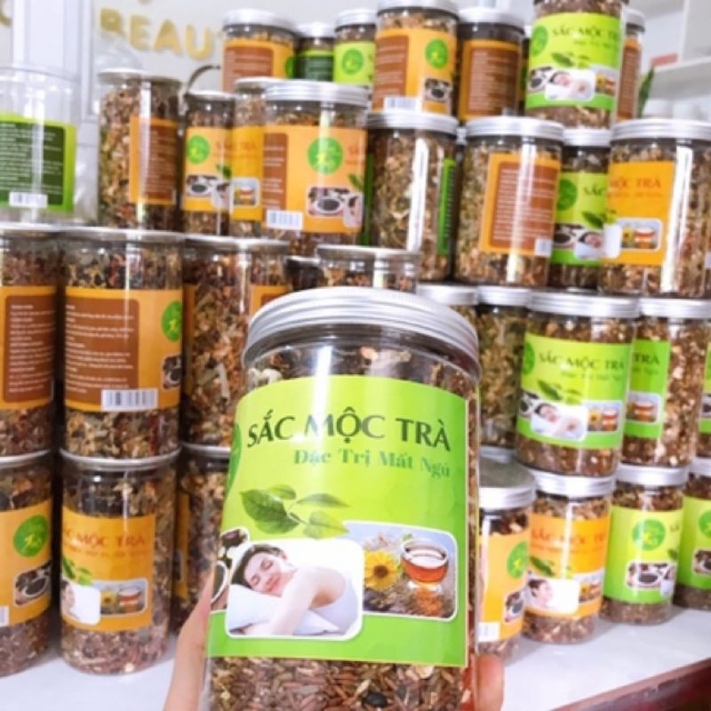 SẮC MỘC TRÀ - thức uống hỗ trợ ngủ ngon; đẹp dáng; lợi sữa, thanh lọc cơ thể hộp 500gr