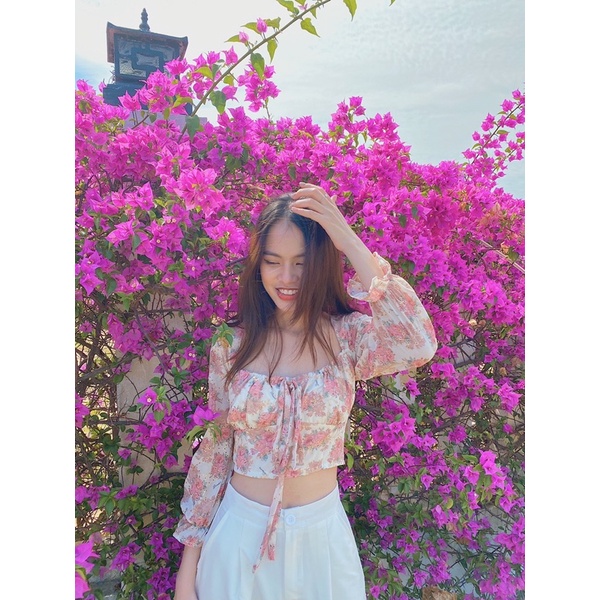 Áo croptop hoa nữ REVER CLOTHINGS Love Rose Top