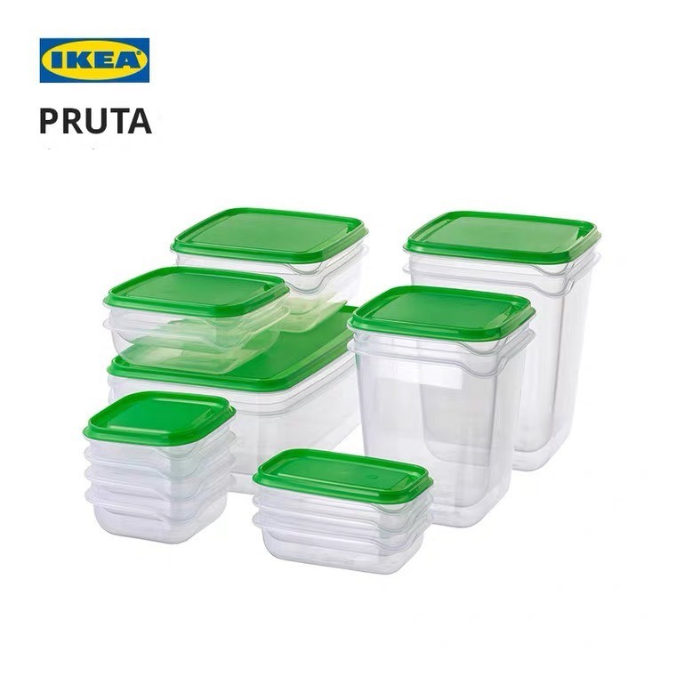 Set 17 hộp nhựa IKEA đựng thức ăn chính hãng, Hộp nhựa cao cấp đựng thực phẩm bảo quản tủ lạnh, ÉnChina xưởng Auth tuồn