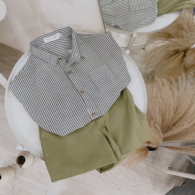 SET BỘ ÁO QUẦN SHORT LINEN KUTE