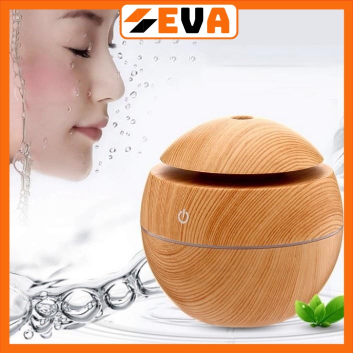 Đèn Xông Tinh Dầu Khuếch Tán Tinh Dầu Vân Gỗ Tròn Cao Cấp Dùng Trong Gia Đình Spa Thẫm Mỹ Viện