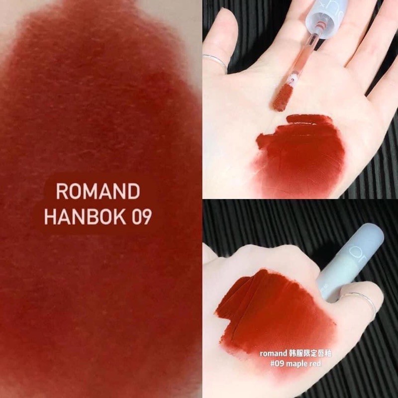 SON KEM ROMAND SEE THROUGH MATTE TINT PHIÊN BẢN HANBOK  MÀU 09 MAPLE RED | BigBuy360 - bigbuy360.vn