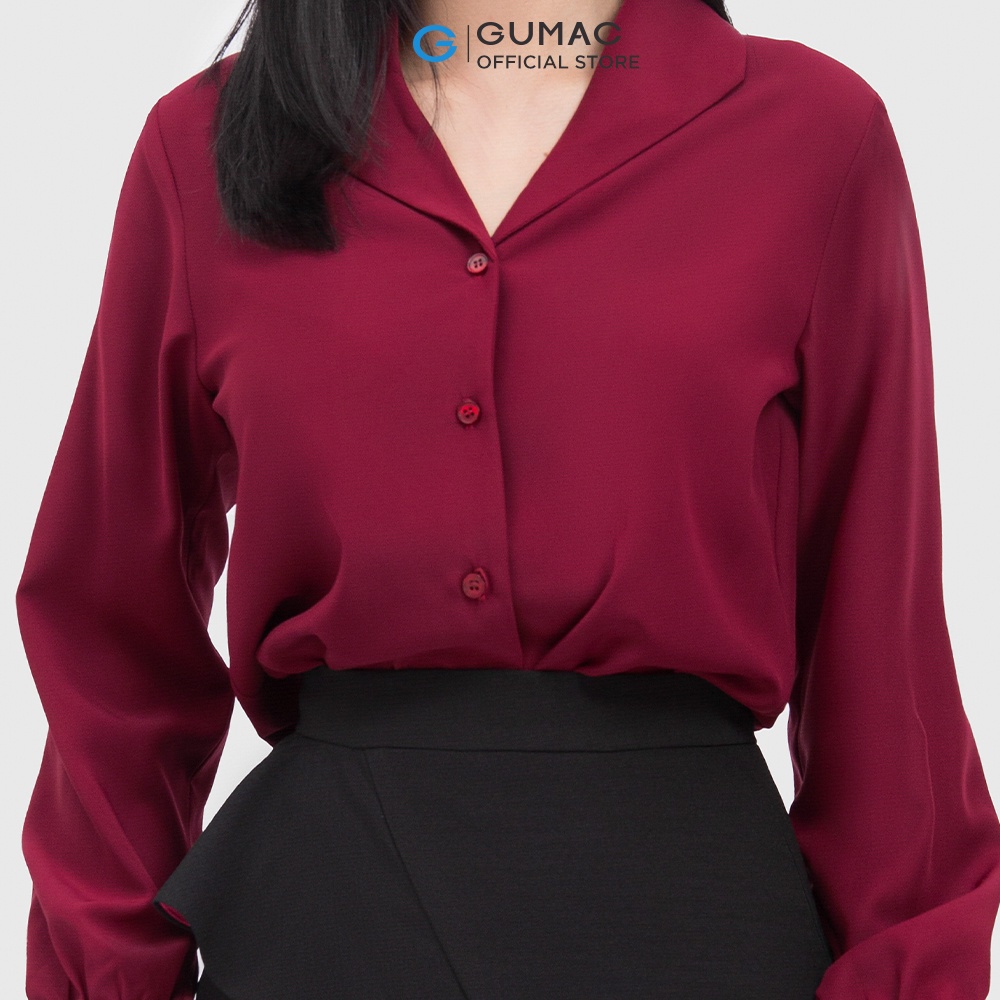 [Mã WABRGUM giảm 10% tối đa 30K đơn 99K] Áo sơ mi nữ cổ sam thời trang GUMAC AC04036 - mẫu mới