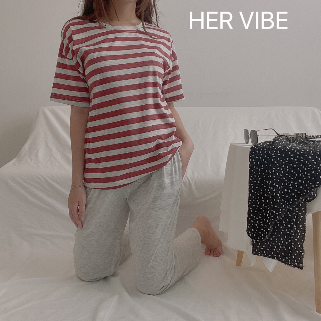 [Mã SKAMFSW175 giảm 10K đơn 50K] Đồ bộ nữ pijama thun mềm cực xinh tay ngắn quần dài màu xanh dễ thương cho nữ