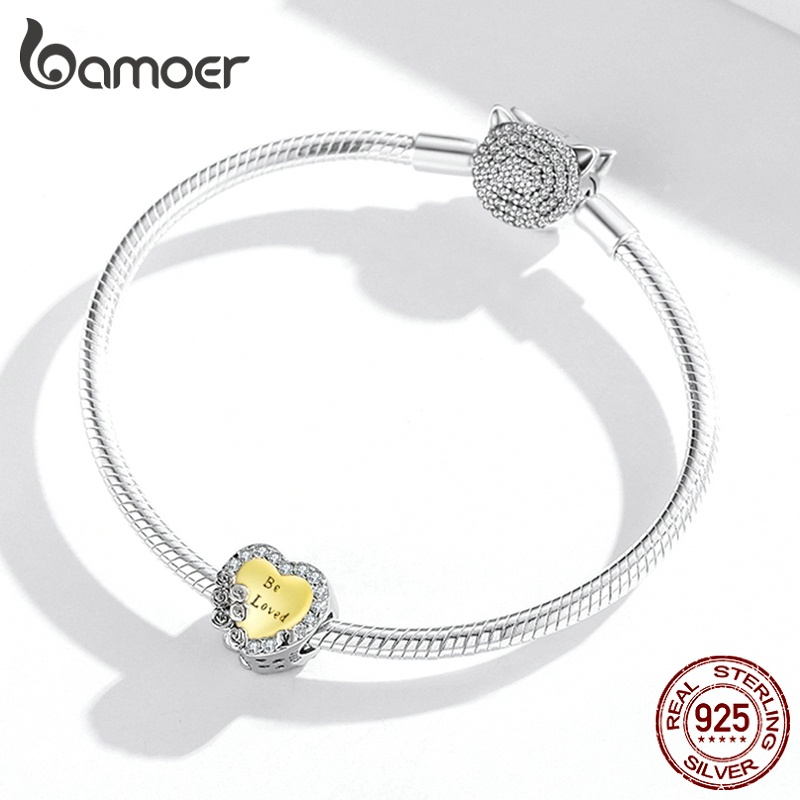 Hạt phụ kiện BAMOER BSC500 bạc 925 tự làm trang sức thời trang