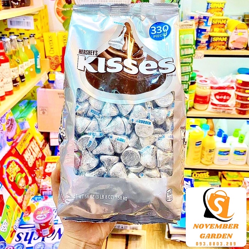 Kẹo Socola Sữa Milk Chocolate Hershey’s Kisses 1.58kg