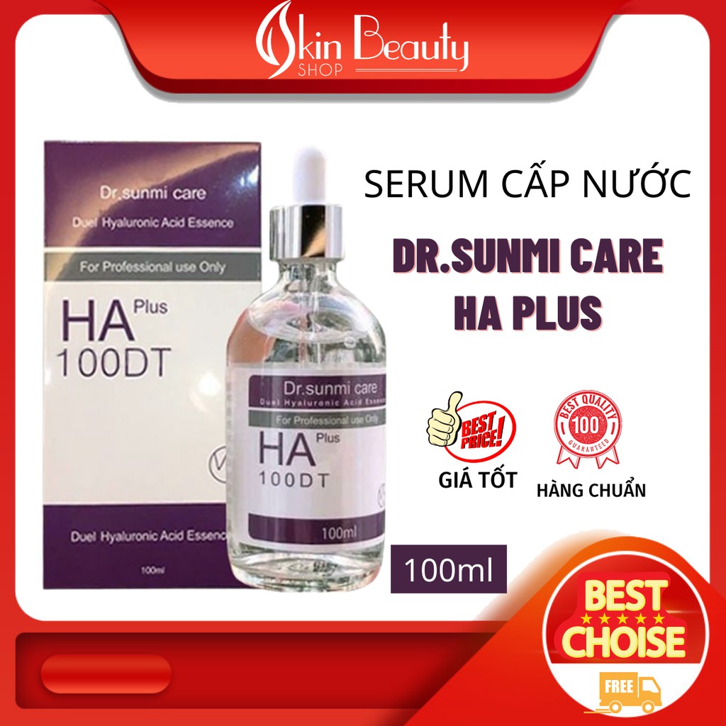 Serum HA cấp nước cho da Dr.Sunmi Care HA Plus 100DT Duel Hyaluronic Acid Essence 100ml Hàn Quốc