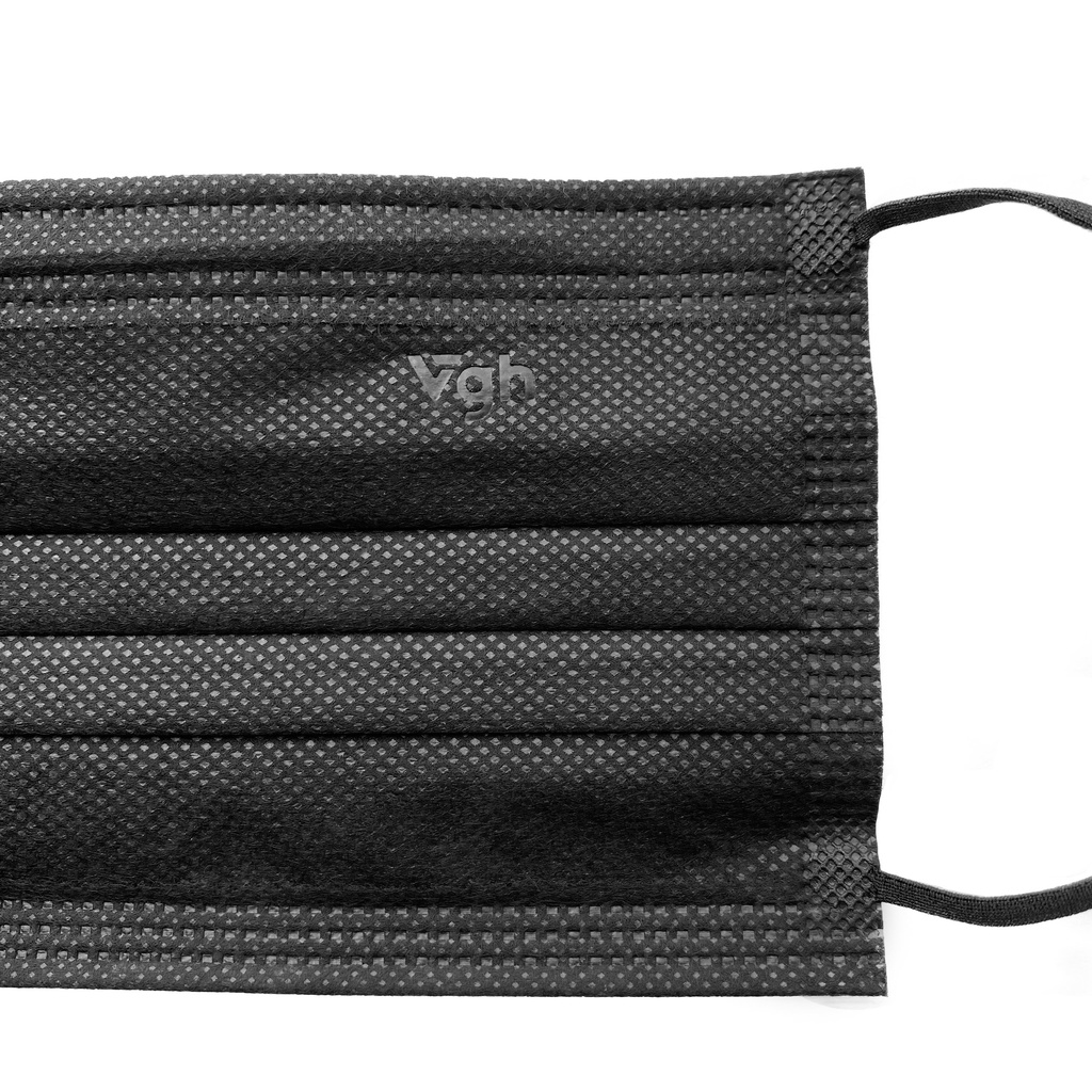Khẩu trang y tế VG Eco Mask màu đen cá tính kháng khuẩn và bụi siêu mịn 95%  - Chính hãng VG Healthcare -  Hộp 50 chiếc