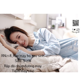 RN218_Rập giấy may bộ đồ sau sinh nữ