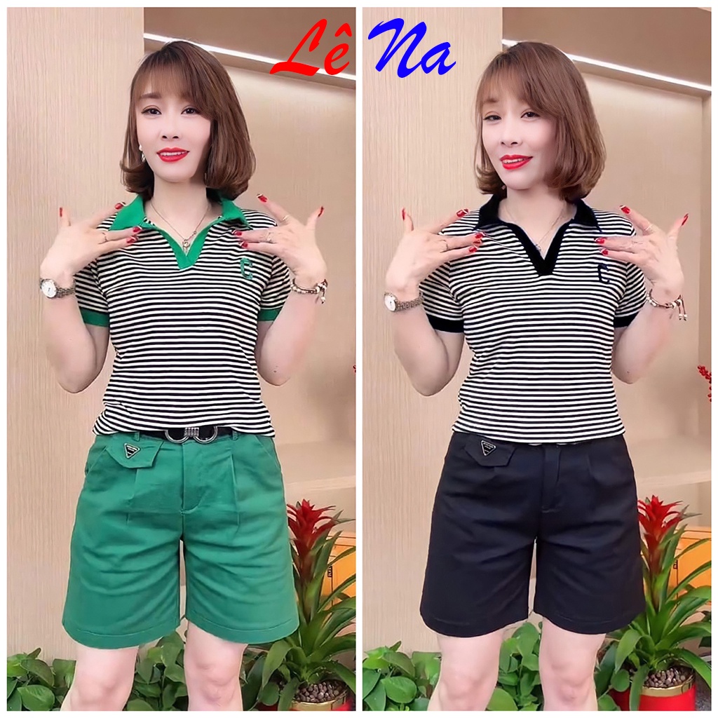 Set Bộ Chữ C Áo Kẻ Sọc SV27