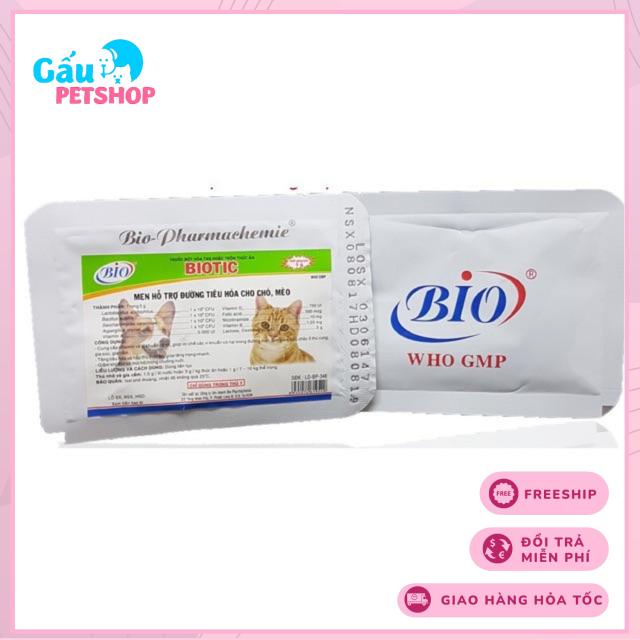 Combo 10 gói men tiêu hoá cho chó mèo biotic