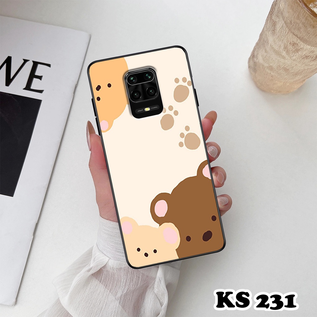 Ốp lưng Xiaomi Redmi Note 9 - Xiaomi Redmi Note 9s - Xiaomi Redmi Note 9 Pro - Ốp in hình gấu &amp; thỏ - lưng nhám viền TPU