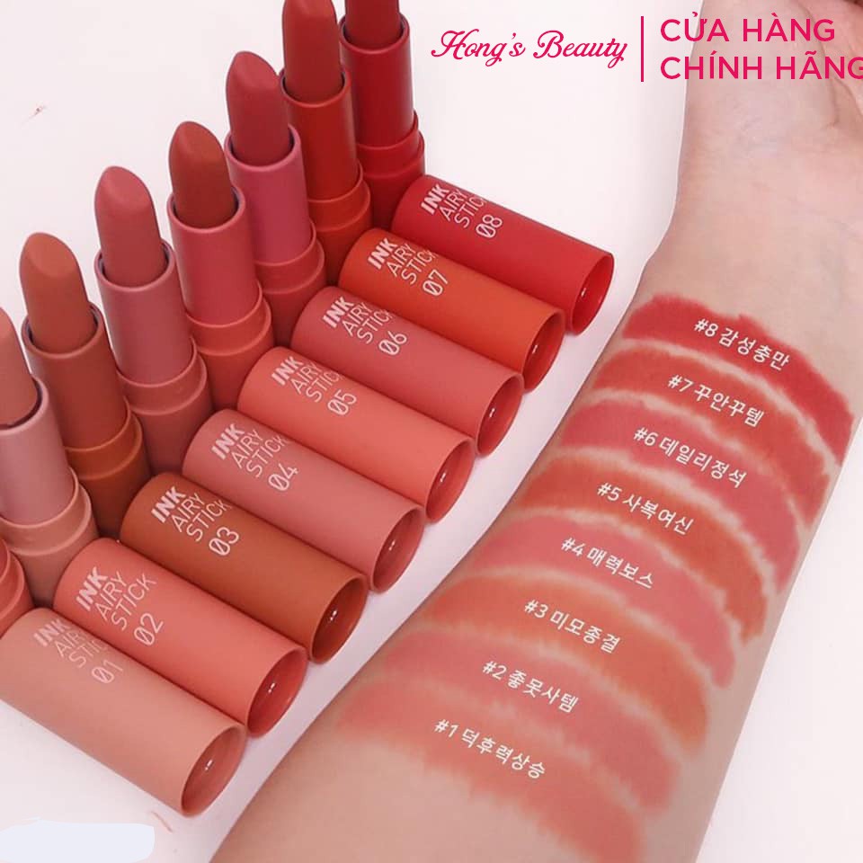 Son Peripera Ink Airy Stick lì mịn, lên màu chuẩn - HONGS BEAUTY