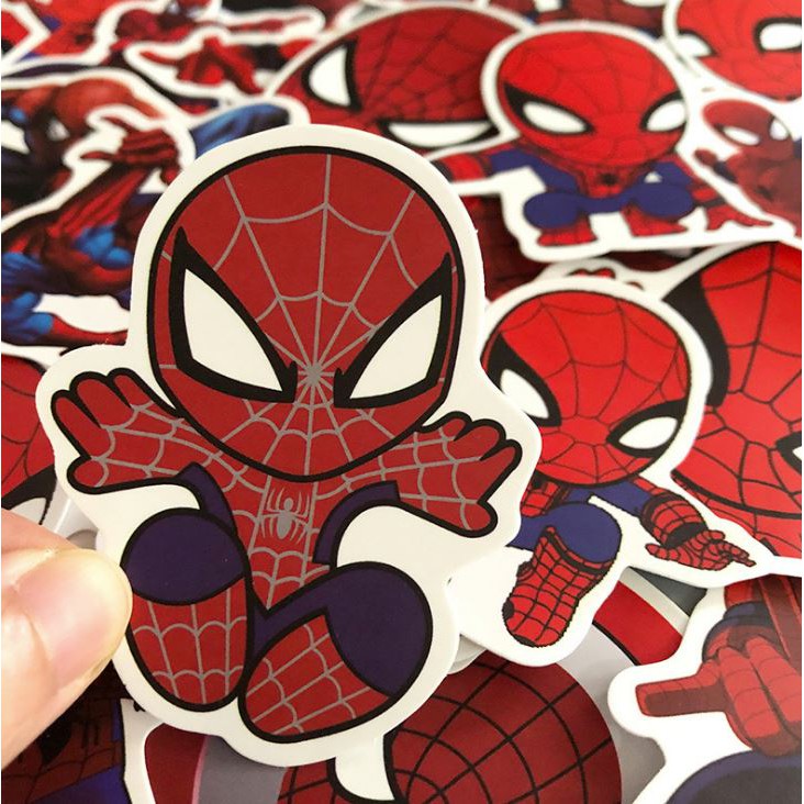 Sticker SPIDER MAN - NGƯỜI NHỆN nhựa PVC không thấm nước, dán nón bảo hiểm, laptop, điện thoại, Vali, xe,  Cực COOL #5