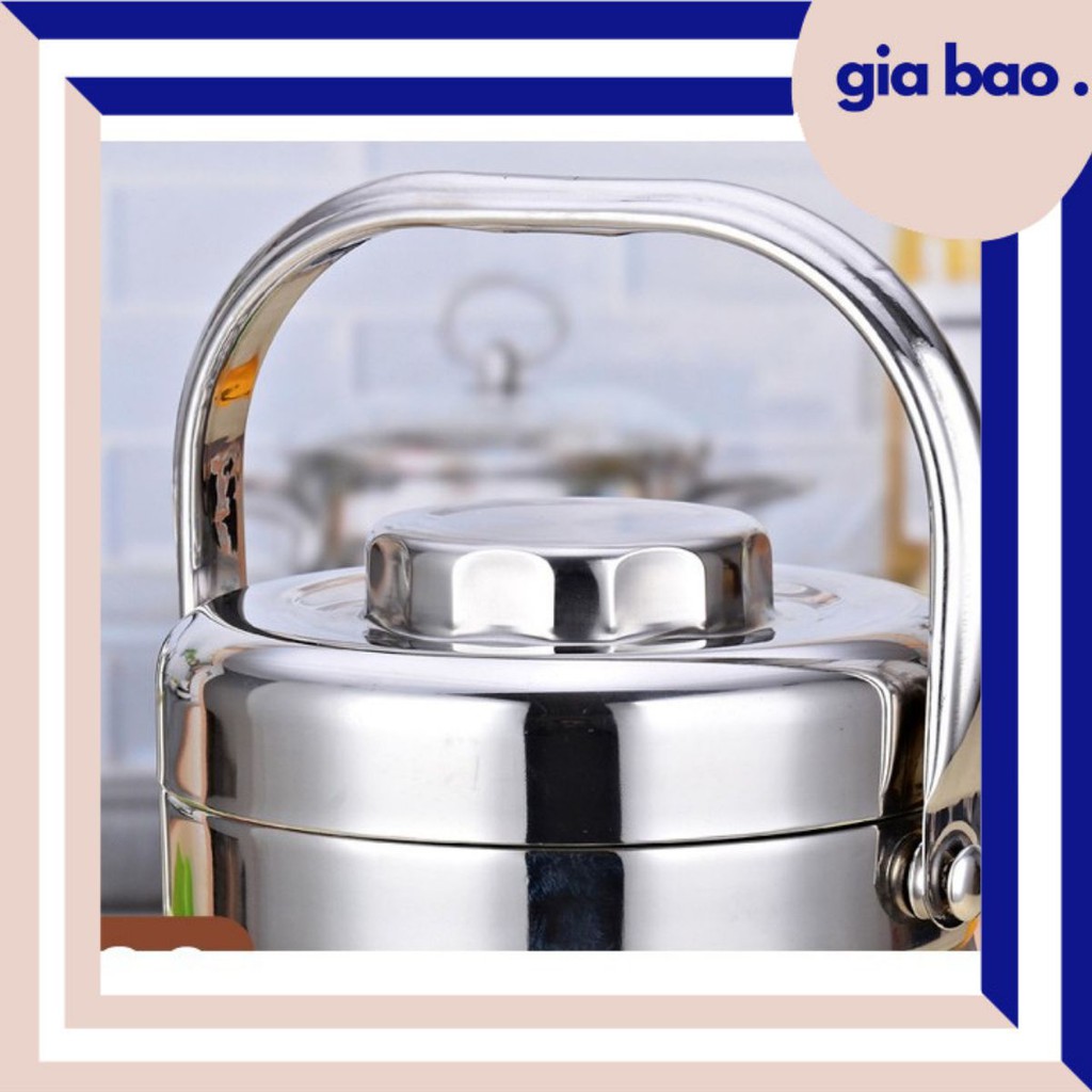 Cặp lồng đựng cơm giữ nhiệt tốt, chất liệu inox dày dặn, có Hộp cơm giữ nhiệt 4 tầng, C Hôp cơm INOX