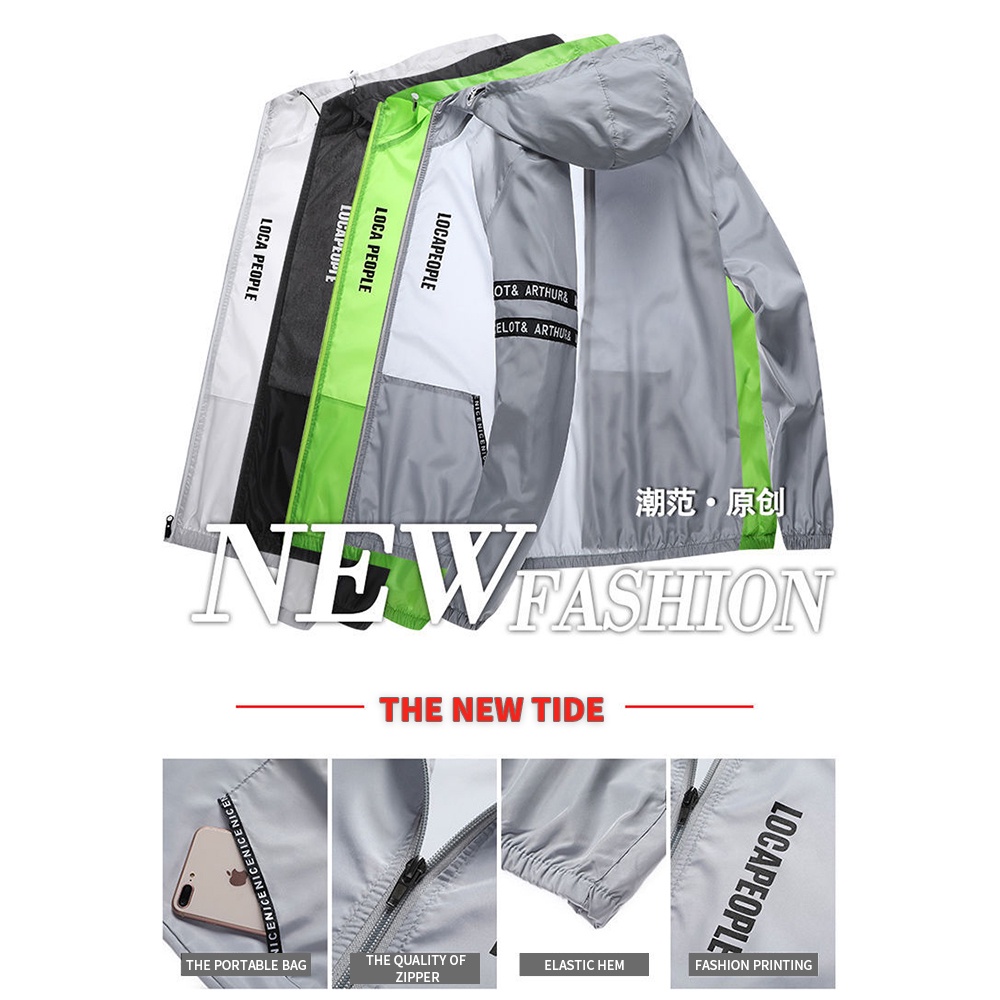 Áo Khoác Tay Dài Chống Tia UV Phong Cách Thể Thao Thời Trang Mùa Hè Cho Nam