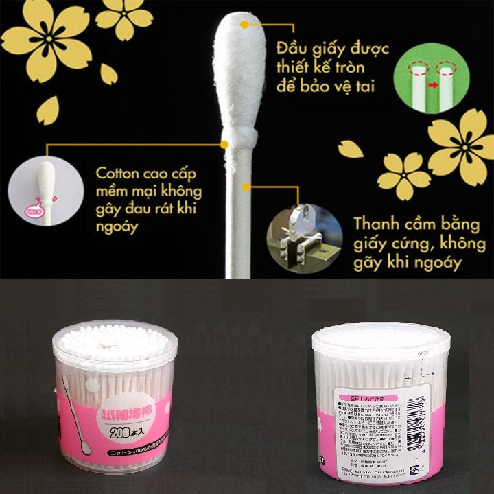 Bông ngoáy tai cỡ to cho người lớn  - Hàng nhập khẩu Nhật Bản