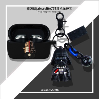 Ốp bảo vệ hộp đựng tai nghe Bluetooth Jabra Elite 3 Elite 75T 65T 3 hình Samurai độc đáo kèm móc khóa