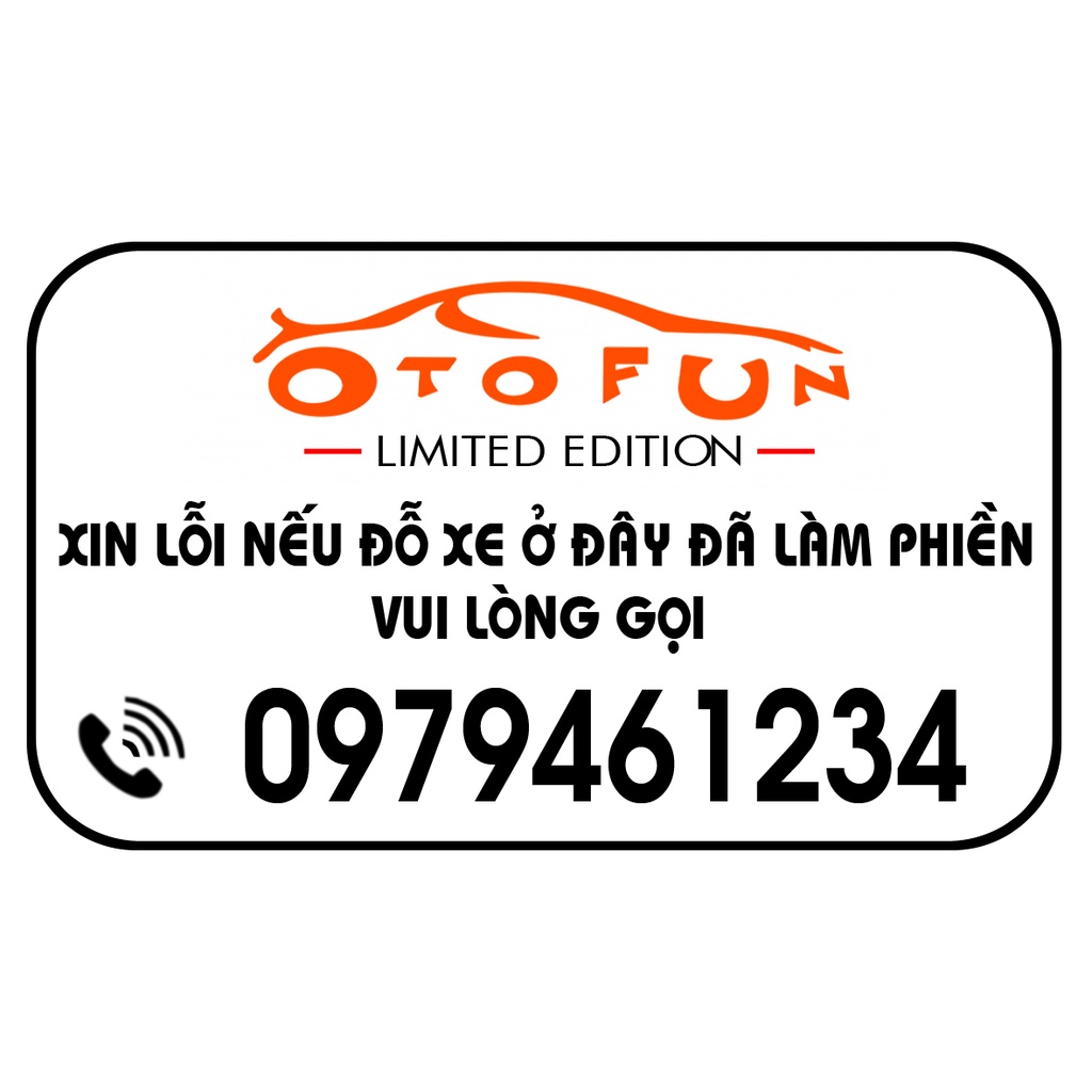 Combo 4 tem decal bóc dán xe oto có số điện thoại