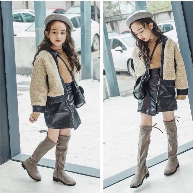 Boot cao cổ buộc dây bé gái | BigBuy360 - bigbuy360.vn