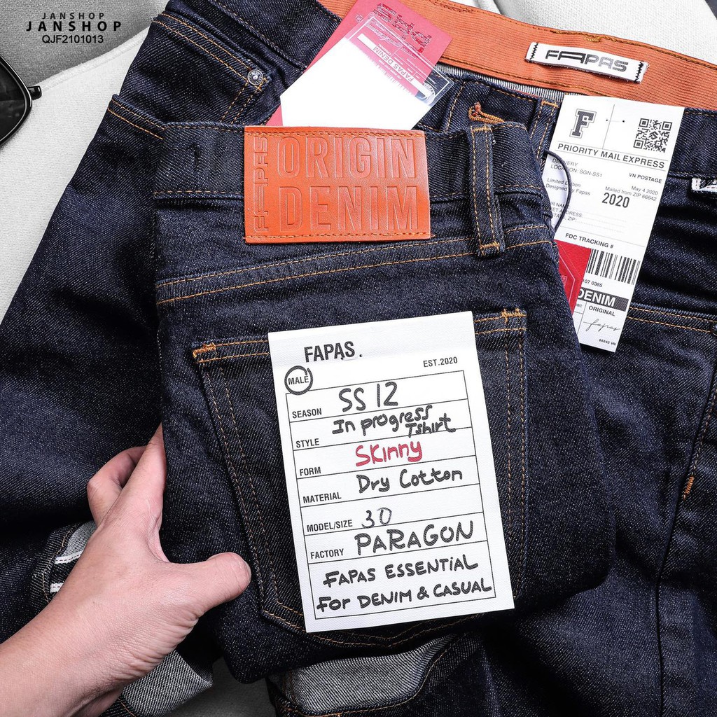 JEAN FAPAS XANH ĐEN TAG CAM SKINNY JANSHOP