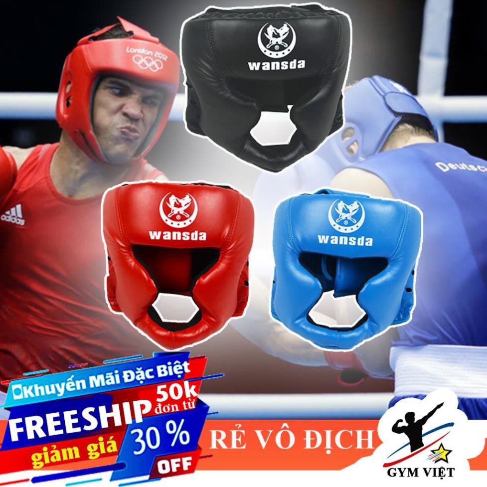 🎁 Mũ boxing bảo vệ đầu ⚡FREE SHIP⚡ Mũ Kick Boxing tập võ [ HOT ]