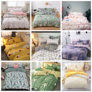 Bộ ga cotton poly hàn quốc 5 món (ib chọn mẫu)