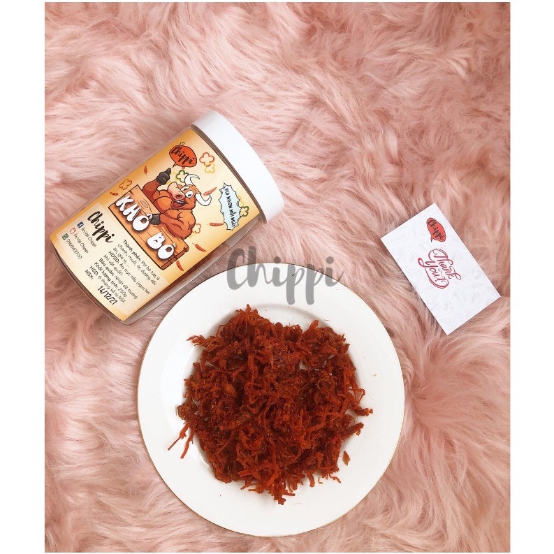 Khô bò xé sợi siêu ngon Chippi, hũ 250g - Ăn vặt Chippi | BigBuy360 - bigbuy360.vn