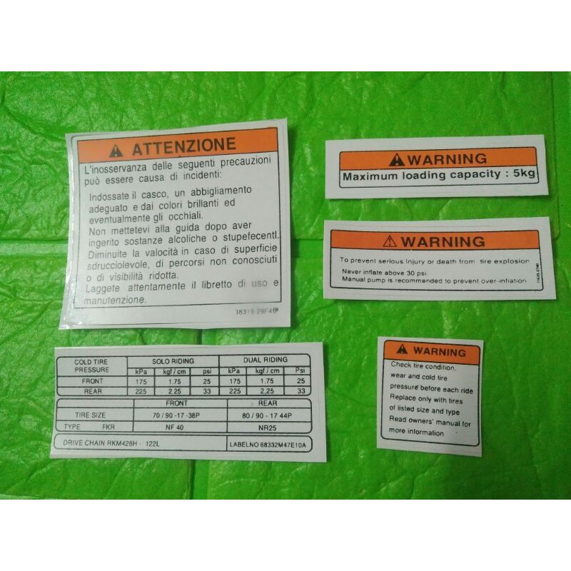 Bộ tem thông số xe Suzukii Viva new