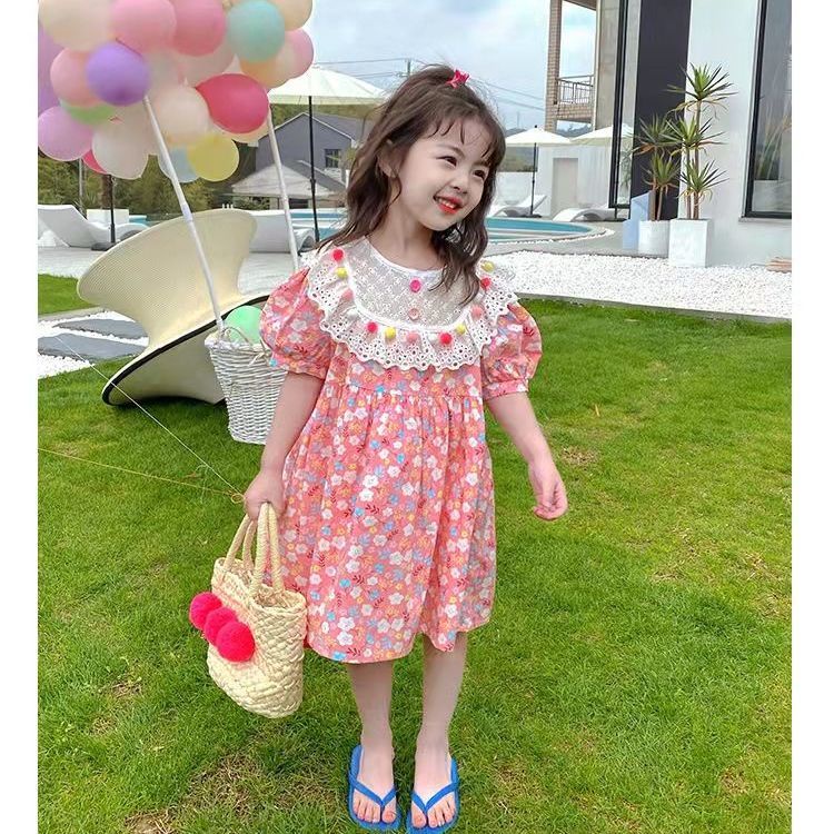 Đầm Công Chúa Tay Ngắn Thiết Kế Mới Thời Trang Mùa Hè Theo Phong Cách Hàn Quốc