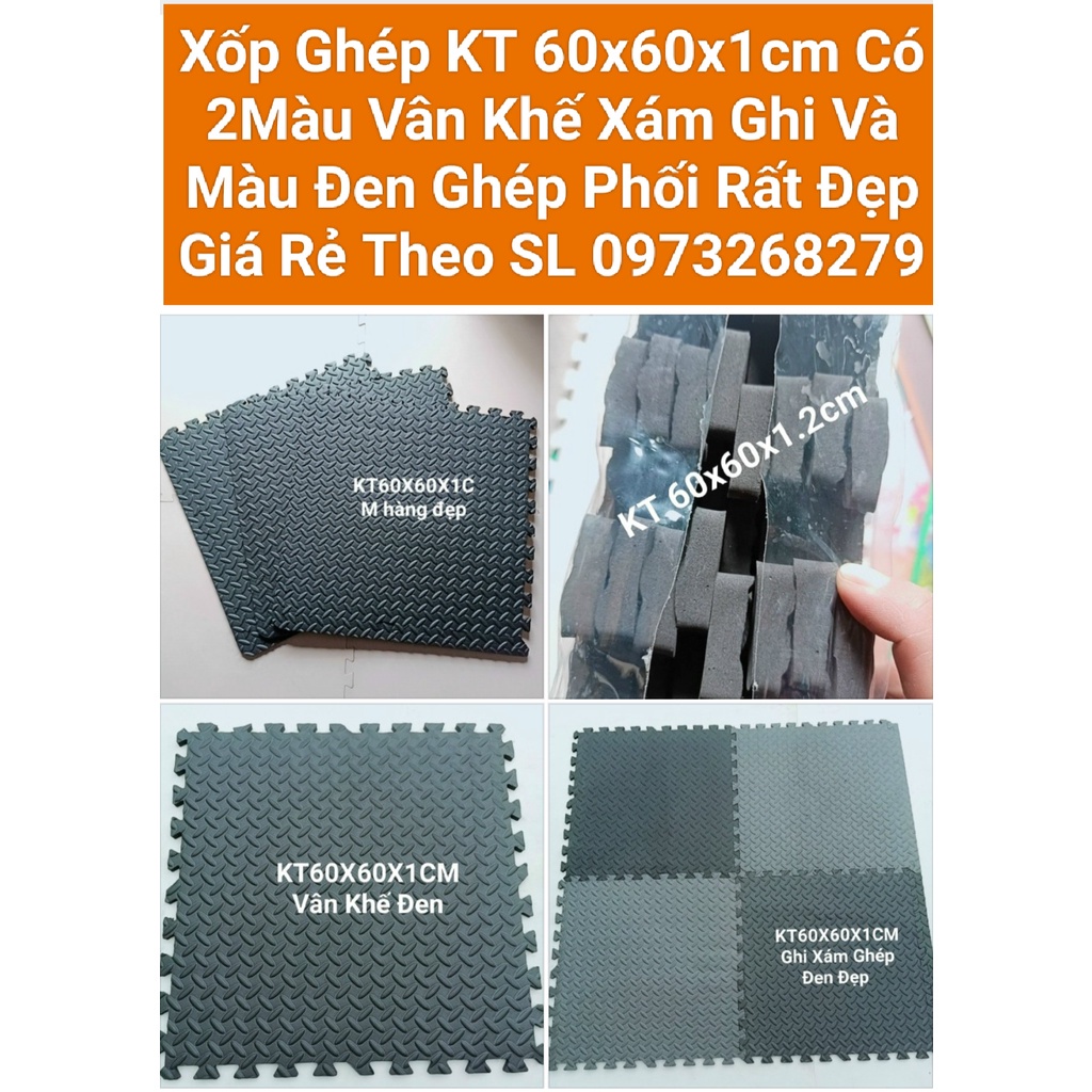 Thảm xốp Vân Khế KT 60x60x1cm  SP ít Lỗi giá 13000₫
