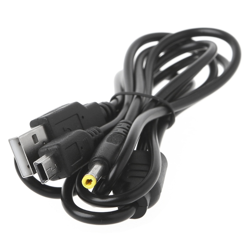 Dây Cáp Sạc 2 Trong 1 Dài 1.2m Màu Đen Cho PSP 2000 / 3000