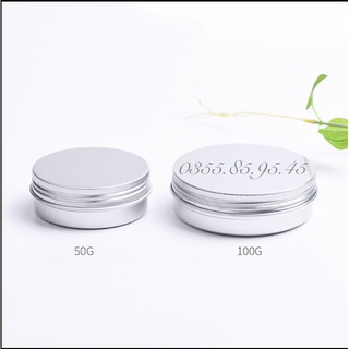 ⚡GÌ CŨNG RẺ ⚡Hũ nhôm tròn 50g 100g 150g 200g - Hủ thiếc đựng hoa khô, đựng sáp nến....